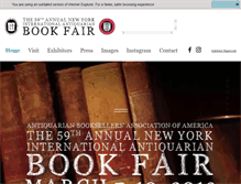 Tablet Screenshot of nyantiquarianbookfair.com